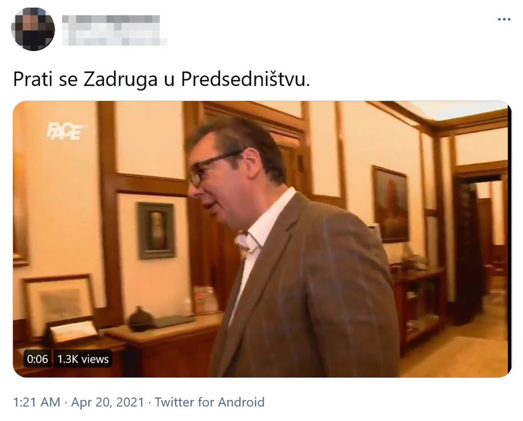 RIJALITI SRBIJA Vučić u predsedništvu gleda Zadrugu VIDEO СРБИН инфо