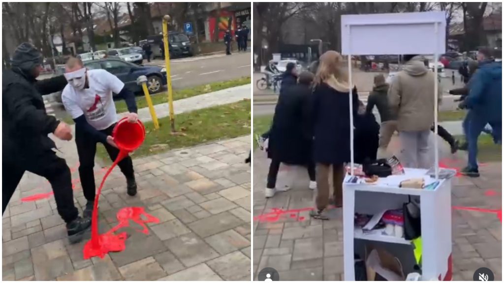Погледајте како су активисти СНС напали студенте у Кули, па добили одговор (ВИДЕО)