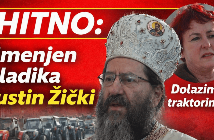 (ВИДЕО)Смењен митрополит Жички Јустин; Народ планира тракторима пред Патријаршију