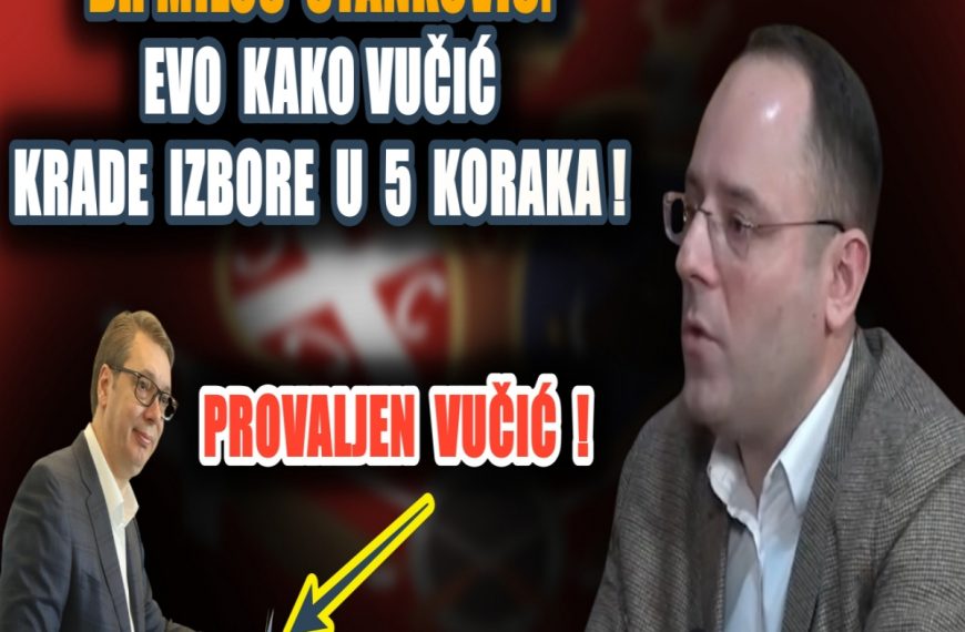 СНС ПЛАН ЗА ИЗБОРЕ! Др Милош Станковић: Ево како Вучић краде изборе у 5 корака!