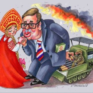 СТВАРНО ЈЕ ХУЉА: Руска карикатура о Вучићу запалила интернет!