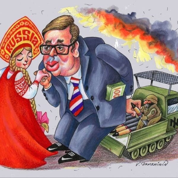 СТВАРНО ЈЕ ХУЉА: Руска карикатура о Вучићу запалила интернет!