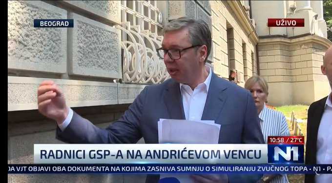Режирани излазак Вучића испред Председништва: Покушај прикривања пљачке у ГСП-у од стране Звонка Веселиновића (ВИДЕО)