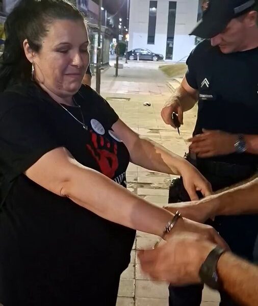 ДНО КАЦЕ Полиција у Смедереву привела наставницу енглеског језика јер је лепила налепнице „Студенти побеђују“ ВИДЕО