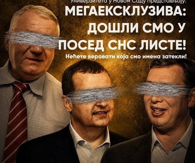 Студенти развалили Вучића: Објављена „мегаексклузива – листа СНС-а са 250 имена“ (СПИСАК)