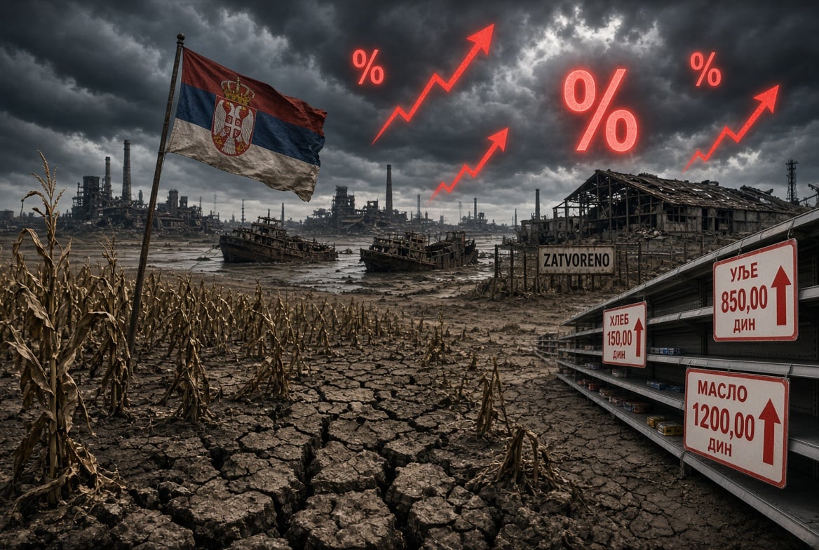 Србији следи поскупљење хране, општа инфлација и слабљење привреде због суше