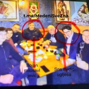 Меденица објавио фотографију: Вучићев Угљеша Мрдић за столом са осуђеним убицом (ФОТО)