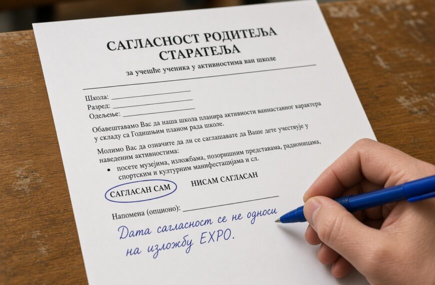 Родитељи, опрез! Вучићеви буџеташи подмећу потписивање сагласности да воде децу из школа на ЕКСПО! (ФОТО)