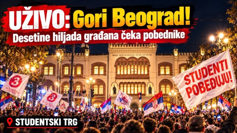 (ВИДЕО) Пратите УЖИВО – десетине хиљада Београђана дочекује студенте, огромна гужва у центру града!