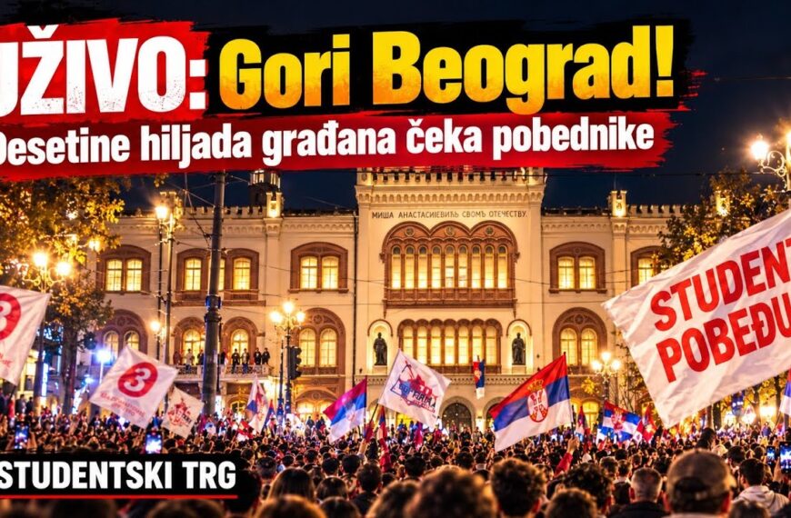 (ВИДЕО) Пратите УЖИВО – десетине хиљада Београђана дочекује студенте, огромна гужва у…