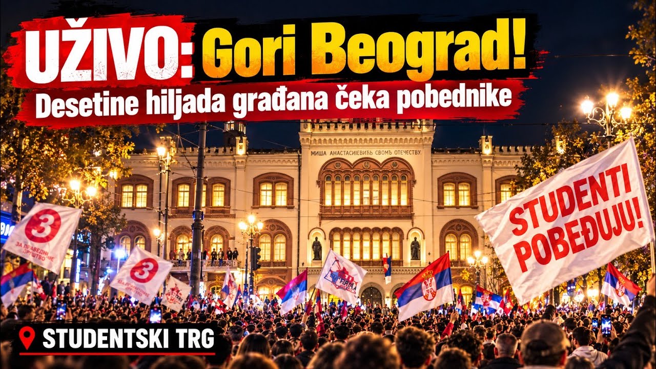 (ВИДЕО) Пратите УЖИВО – десетине хиљада Београђана дочекује студенте, огромна гужва у центру града!